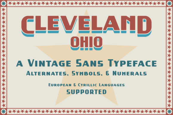 Cleveland Ohio: A Resilient Spirit Reflected in Modern Vintage Typography